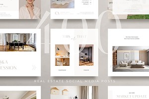 400 Real Estate Post Templates, a Social Media Template by EstateElements