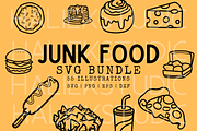 55 Junk Food SVG Illustration, a Food Illustration by HalieKStudio (Thumbnail 1 of 9)