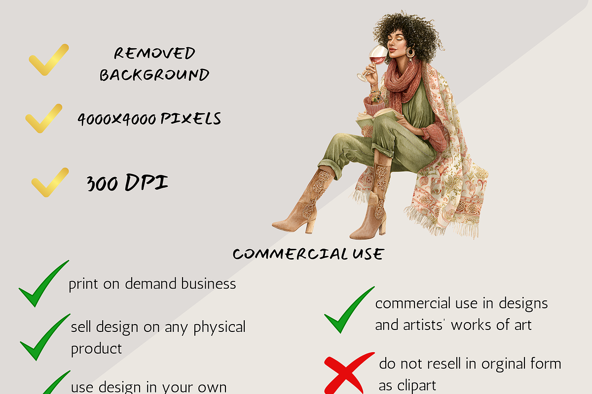 BLACK GIRL ROUTINE CLIPART PACK, a Person Illustration by Daring Digies (Photo 8 of 10)