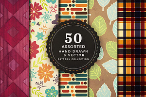 50 seamless hand drawn patterns