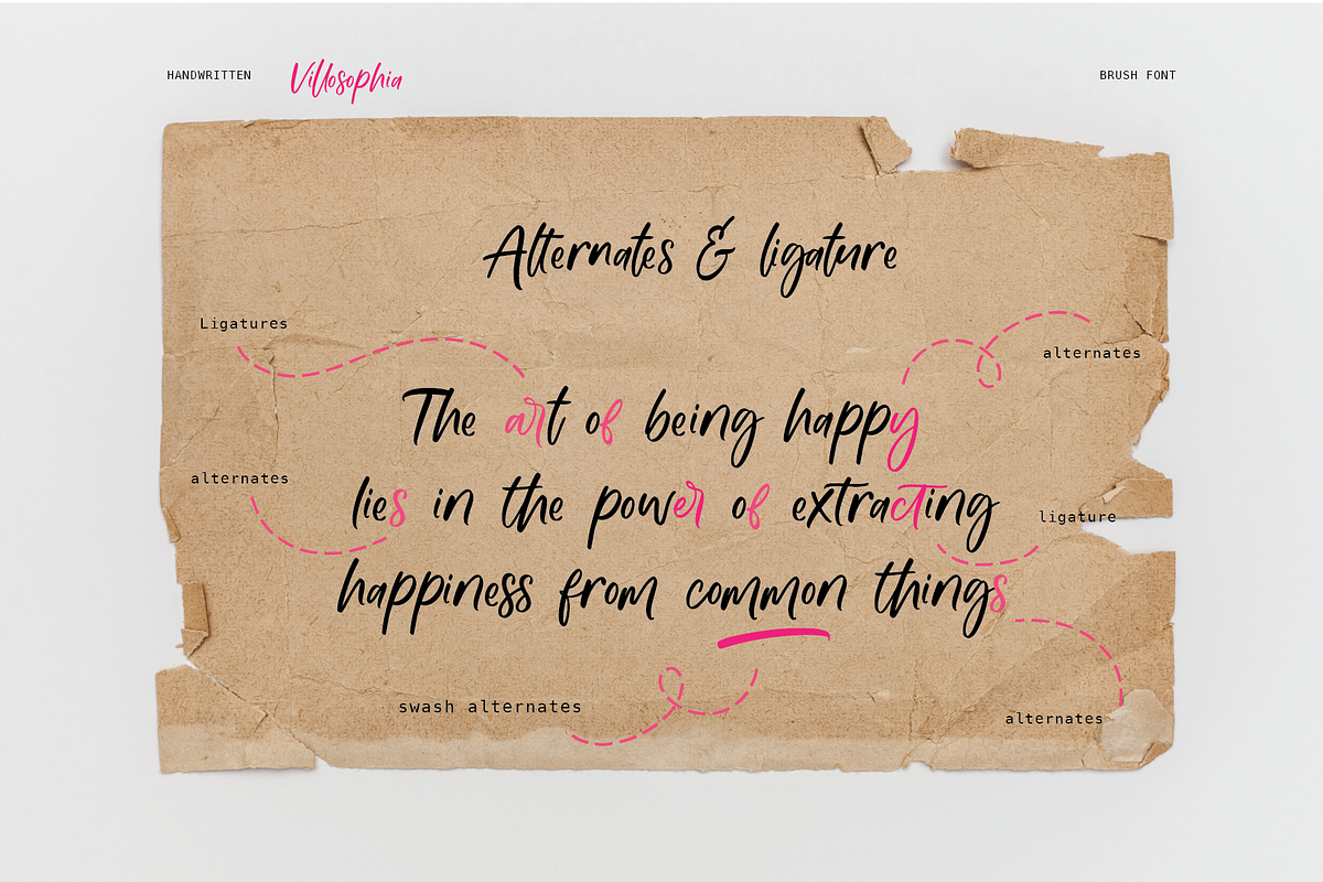 Villosophia - Handwritten Font, a Handwritten Font by Pinakiaa Studios (Photo 5 of 7)