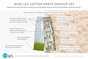 Wide Leg Cotton Pants Canva Mockup, a Bottom Mockup by Mockup Scene (Thumbnail 2 of 16)