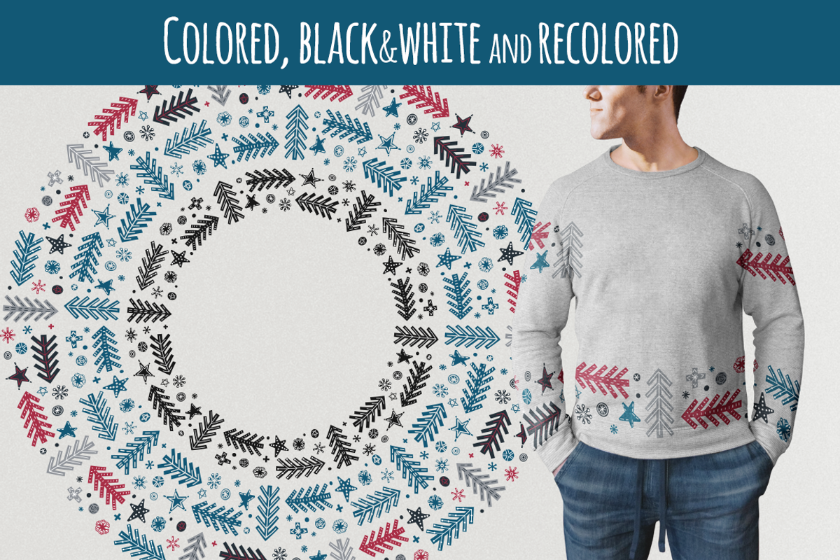 Scandinavian Christmas brushes preview 4