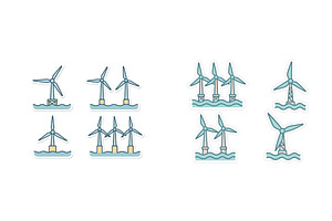 Wind turbines generating renewable, an Illustration by ZinetroN