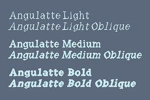 Angulatte - Serif Font Family