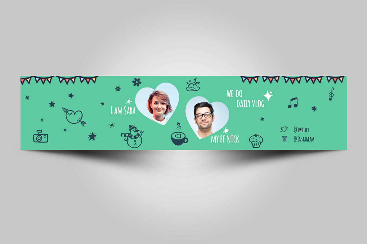 Youtube Vlog Channel Art, a Social Media Template by Jaisivakumar (Photo 3 of 6)