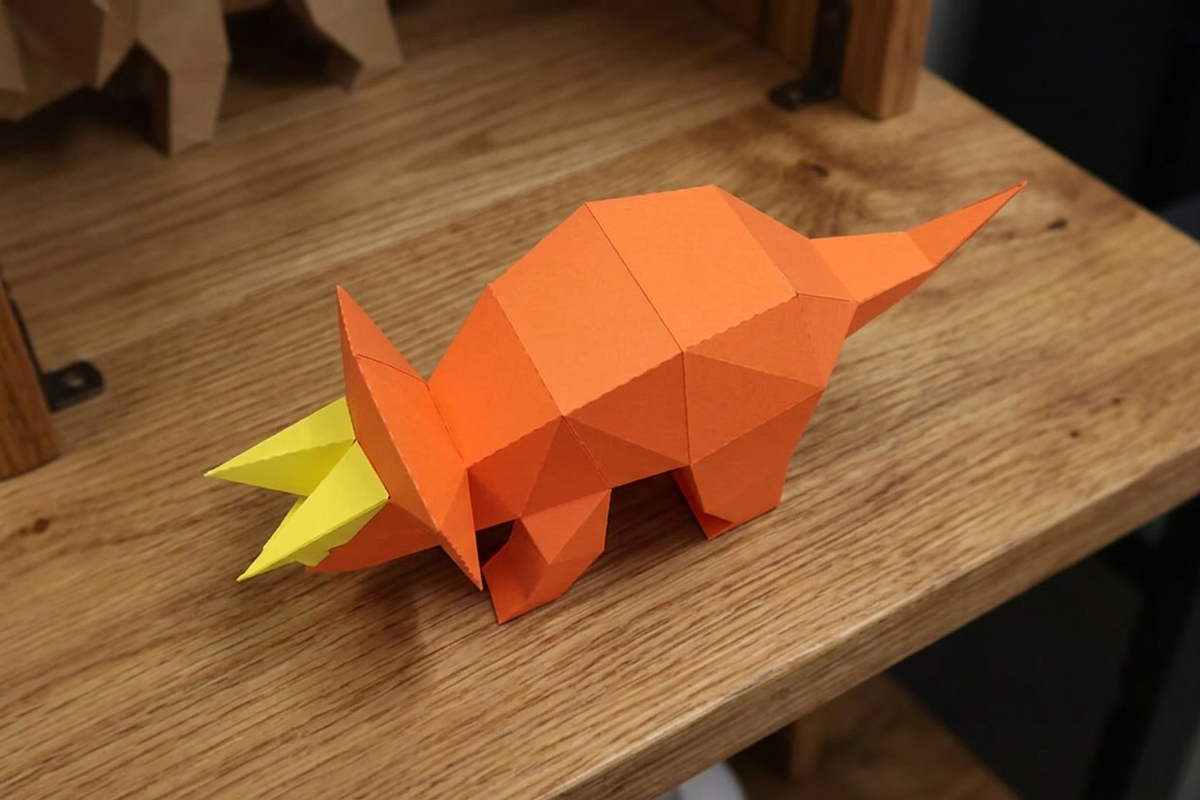 Triceratop sculpture - 3d papercraft, a Card Template by PAPER amaze (Photo 4 of 5)