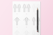 Body Template for Fashion Design A4, an Illustration by HYDNSTUDIO (Thumbnail 7 of 9)