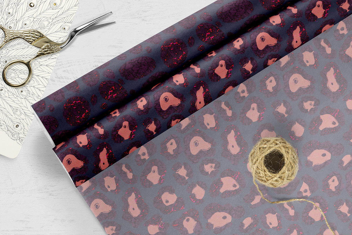 Wild Animal Prints Set Night Drama, a Pattern Graphic by Oksana Dovhopol Art (Photo 6 of 19)