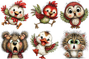 Funny Panic Animals Clipart Bundle, an Illustration by Craft Nest (Thumbnail 4 of 11)