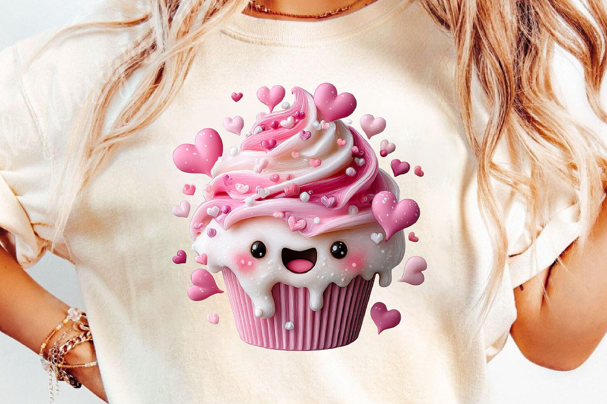 Funny Valentine’s Day Cupcake Clipar, an Illustration by DreamCafeArt (Photo 6 of 6)