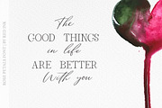Rose Petals. Font duo + Bonuses., a Script Font by Red Ink (Thumbnail 2 of 13)