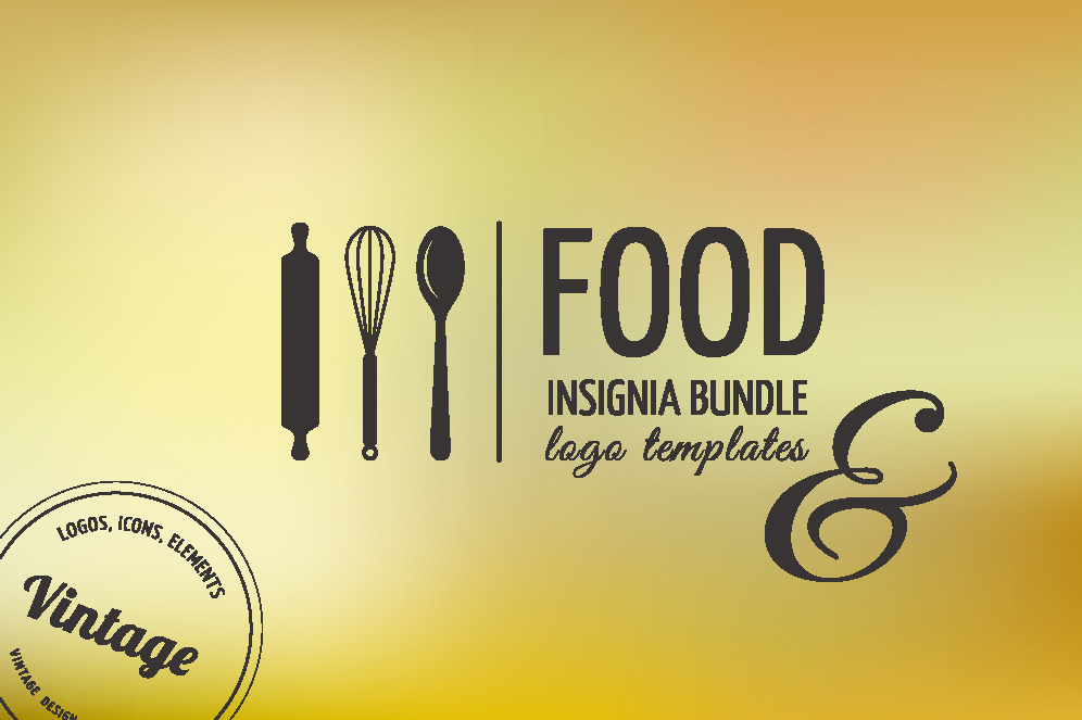 Vintage Food Icons And Logos by Marish  Creative Market