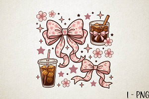 Mother's Day Coquette Coffee PNG, a Work Illustration by DreamPrint404