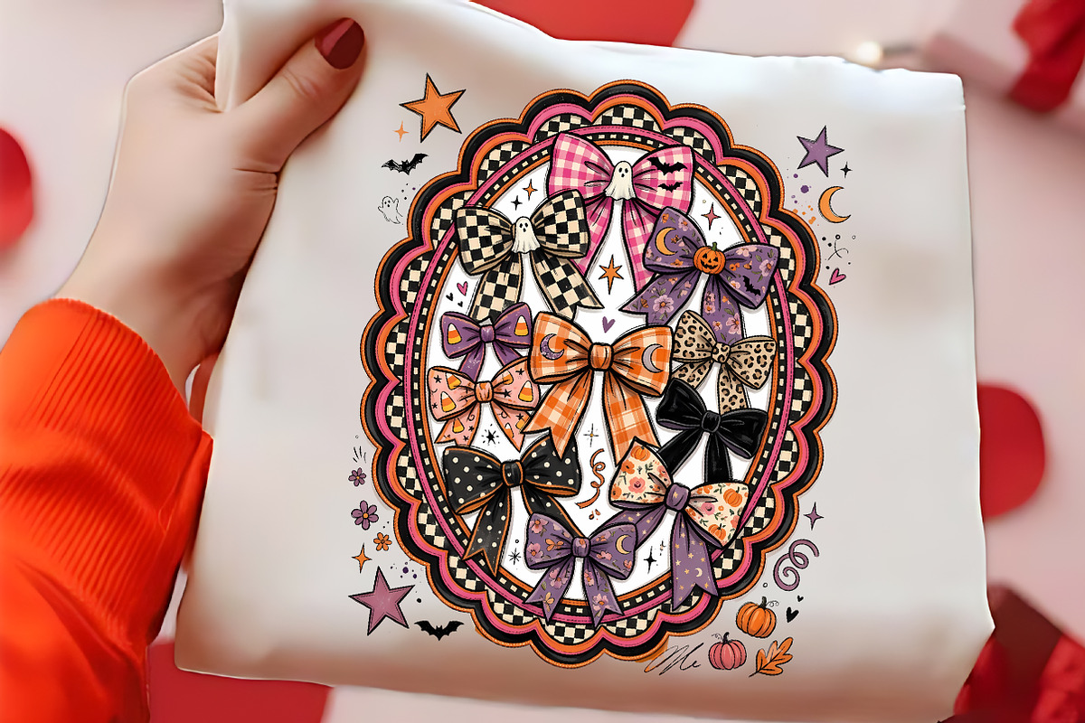 Halloween Bows Oval Frame PNG, a Seasonal Illustration by CrexoraLab (Photo 2 of 4)