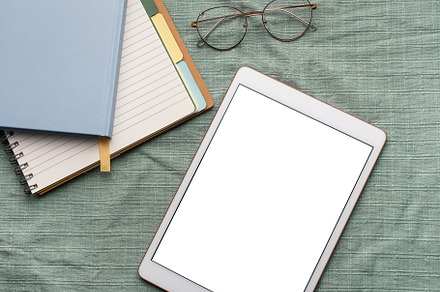 Tablet pc  and notebooks  on the office desk, a Business Photo by Olena Rudo