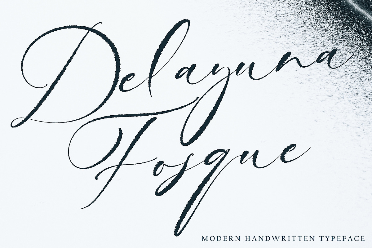 Delayuna Fosque, a Script Font by pineungtype (Photo 1 of 9)