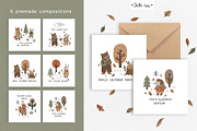 Fall Woodland Animals Clipart, a Decorative Illustration by Jenny Quince (Thumbnail 4 of 9)