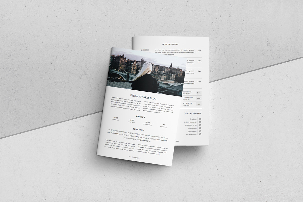 3 Page Press Kit for Bloggers, a Resume Template by Leo Resume (Photo 1 of 5)