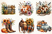 Cowboy Autumn Clipart, an Illustration by Libby Wishes (Thumbnail 4 of 7)