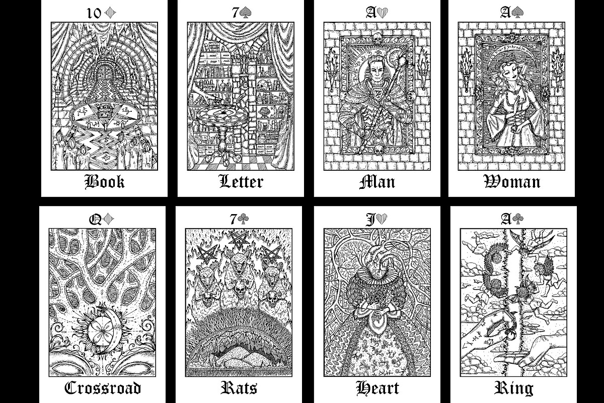 Lenormand deck vector, a Decorative Illustration by Samiramay (Photo 3 of 7)