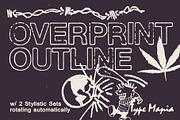 Overprint Outline TM – Grungy Sans, a Sans Serif Font by Type Mania (Thumbnail 1 of 10)