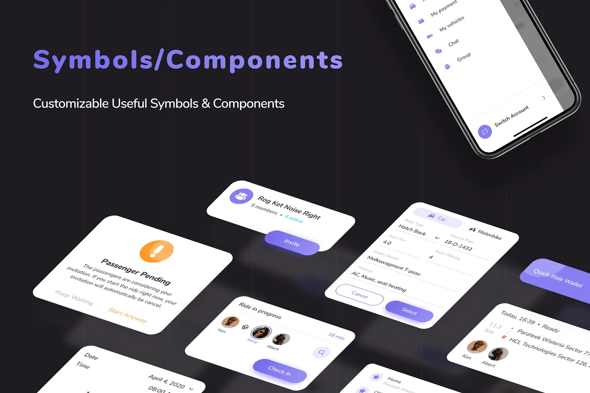 PoolRide - Car Pooling App Design, an App Template by Capi Product (Photo 3 of 6)