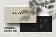 Service Guide PowerPoint Template, a Presentation Template by White Graphic (Thumbnail 1 of 7)