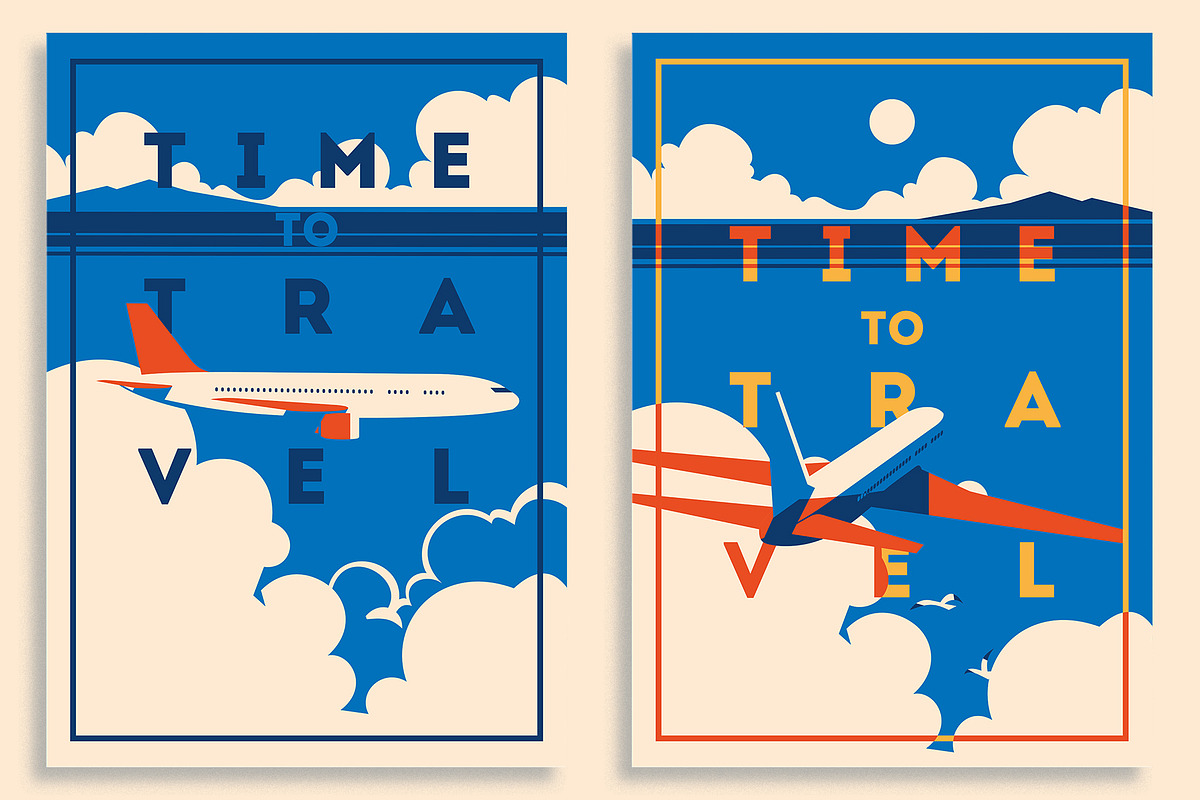 16 AirTravel Illustrations, a Decorative Illustration by Alexander Baidin (Photo 5 of 12)