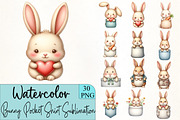 Bunny Pocket Shirt Sublimation Bundl, an Illustration by CrexoraLab (Thumbnail 2 of 5)