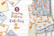 Cute Baby Fox Seamless Patterns Set, a Pattern Graphic by DrawStudio1988 (Thumbnail 1 of 3)