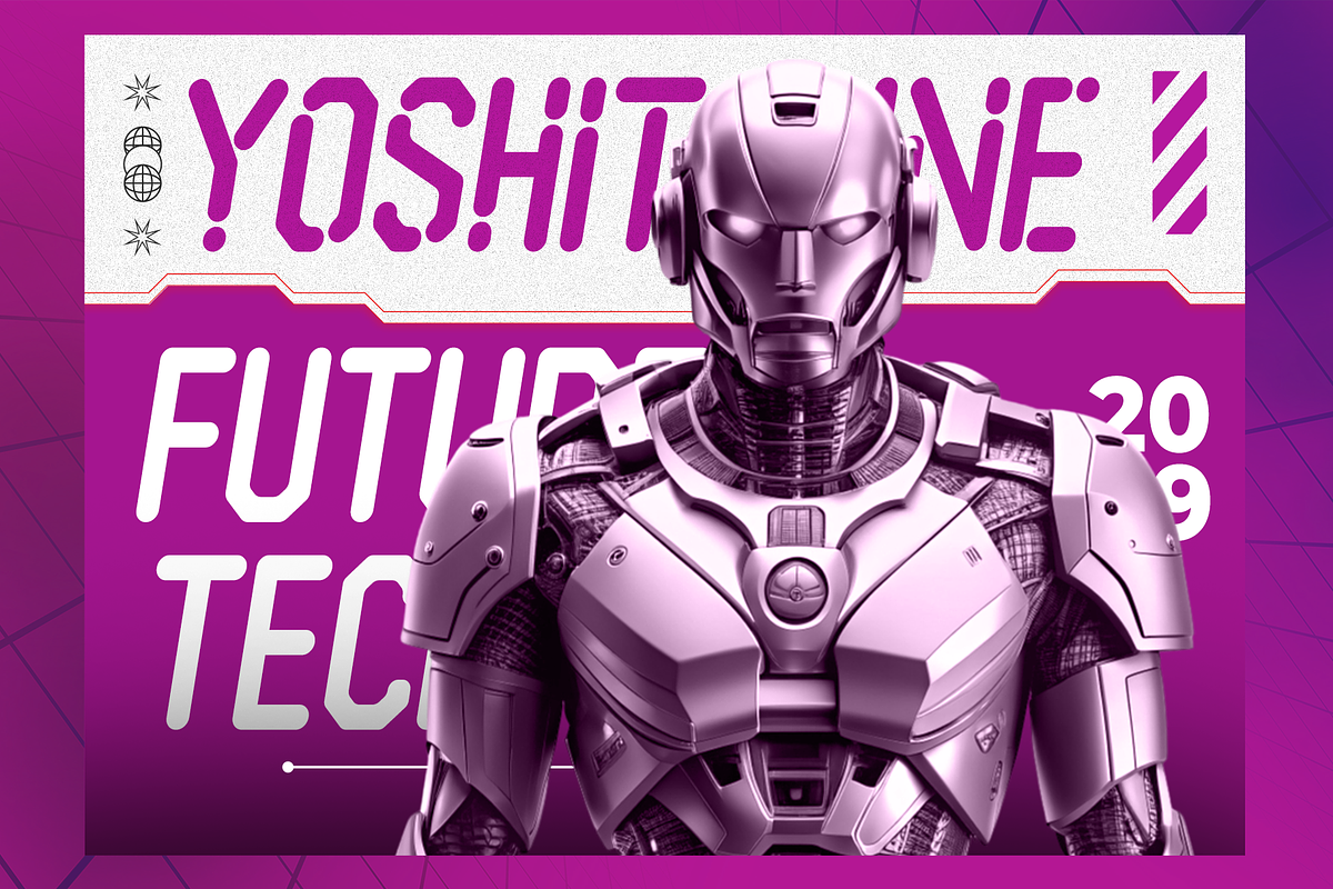 Town Hack - Futuristic Display Font, a Sans Serif Font by Kincrev Studio (Photo 7 of 10)