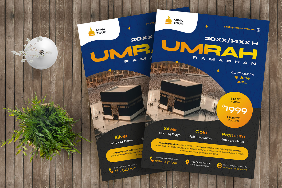 Hajj Umroh Flyer Template Flyer, a Flyer Template by Boostock