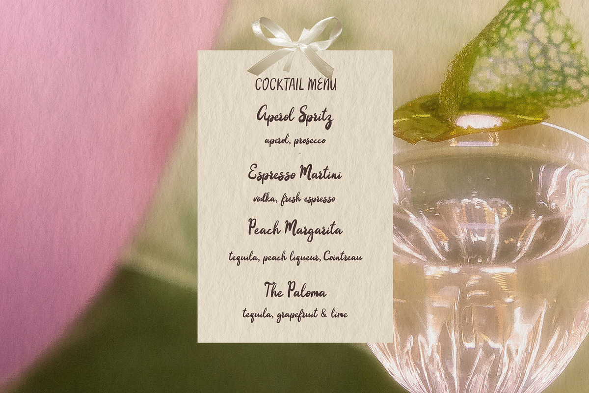 Peaches & Prosecco a Summer Duo Font, a Handwritten Font by BilberryCreates (Photo 9 of 12)
