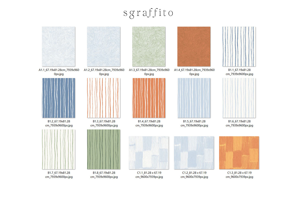 Sgraffito Organic Stripe Collection, a Pattern Graphic by TSTUDIO (Photo 2 of 9)
