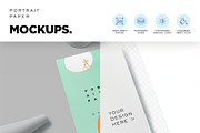US Half Letter Size Paper Mockups, an Advertising Mockup by megostudi0 (Thumbnail 3 of 7)