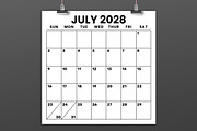 2028 Square 12x12 Large No. Calendar, a Stationery Template by Running With Foxes (Thumbnail 3 of 5)