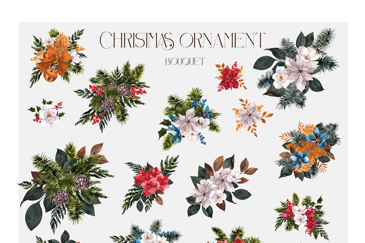 Watercolor Christmas ornaments, an Object Graphic by ma_i_vi (Photo 18 of 20)