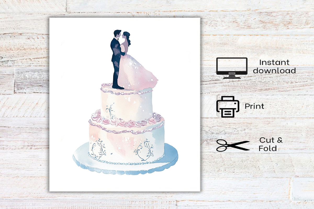 Watercolor White Wedding Day Clipart, an Illustration by Canvas Craft (Photo 8 of 8)