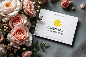 Luxury Business Card with flowers