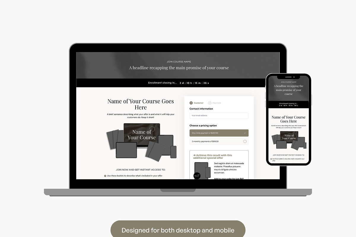 ThriveCart Checkout Template, a Landing Page Template by Pixel & Flow (Photo 7 of 7)