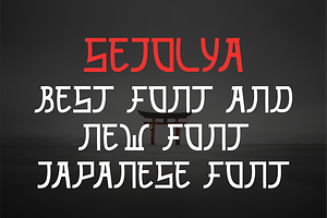 Sejolya - Japanese Font