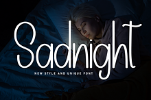 Sadnight | Script Font