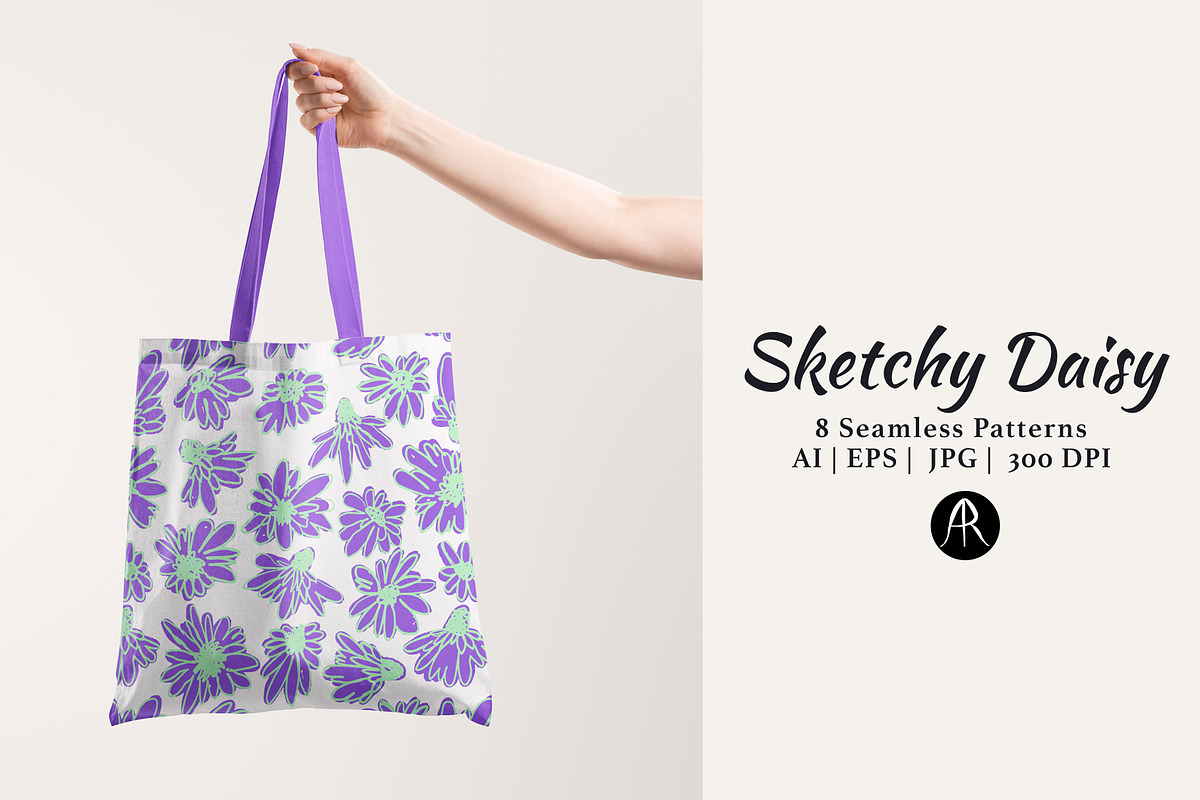 Sketchy Daisy Naive Floral Patterns, a Pattern Graphic by Rose Design (Photo 8 of 9)