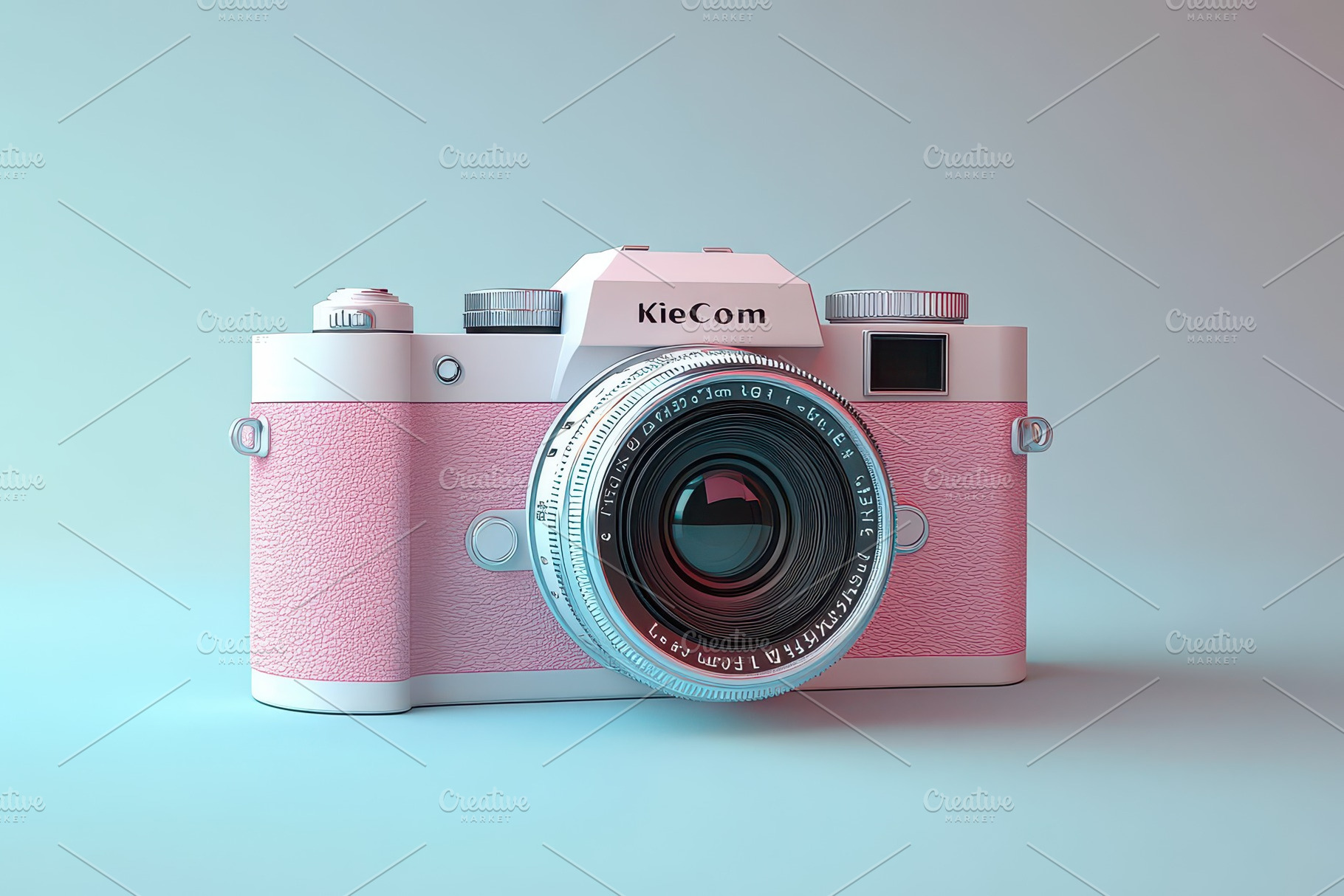 Vintage pink camera captures memorie, a Photo by Tanuart