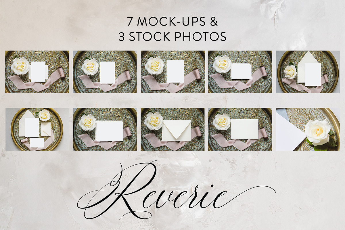 Reverie - wedding mockups photos, a Print Template by savvy graphics & stock (Photo 2 of 2)