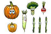 Cartoon vegetables characters, an Object Graphic by Vector Tradition (Thumbnail 1 of 3)