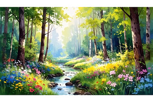 Vibrant watercolor painting of, a Nature Photo by Igor Tichonow