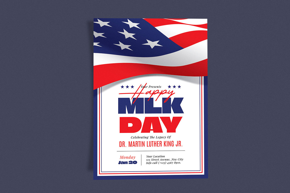 MLK Day Flag, a Flyer Template by Me55enjah Design (Photo 3 of 4)