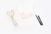 Watercolor Bunny Digital Graphics, an Animal Illustration by WeLivedHappilyEverAfter (Thumbnail 4 of 4)
